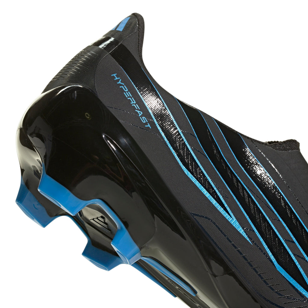 2026 New Arrival adidas F50 Hyperfast League Laceless FG Firm Ground Men's Soccer Cleats - Black/Blue wholesalehk.shop