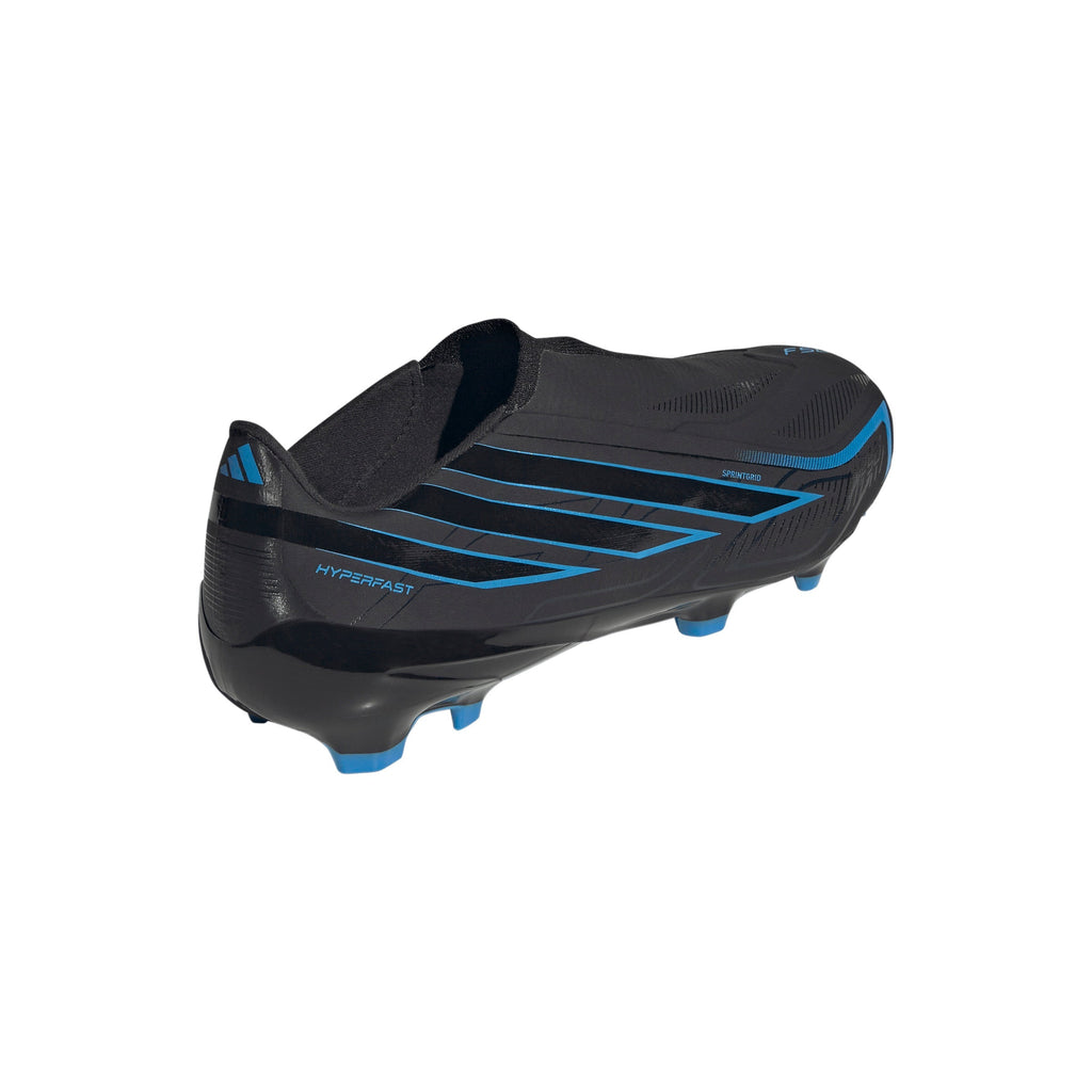 2026 New Arrival adidas F50 Hyperfast League Laceless FG Firm Ground Men's Soccer Cleats - Black/Blue wholesalehk.shop
