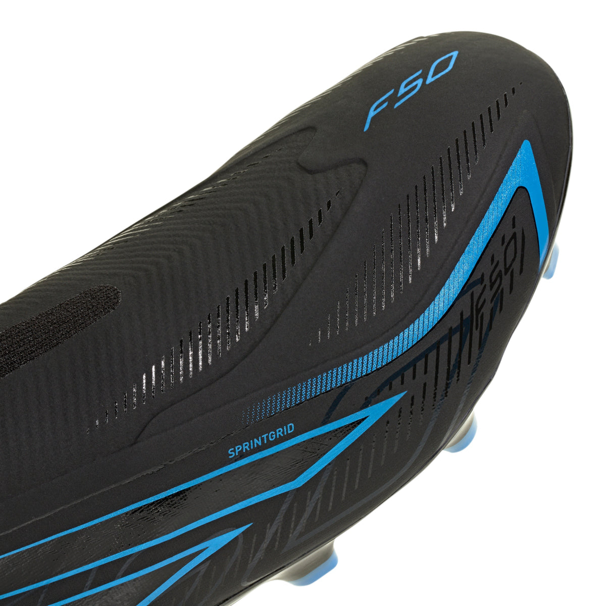 2026 New Arrival adidas F50 Hyperfast League Laceless FG Firm Ground Men's Soccer Cleats - Black/Blue wholesalehk.shop