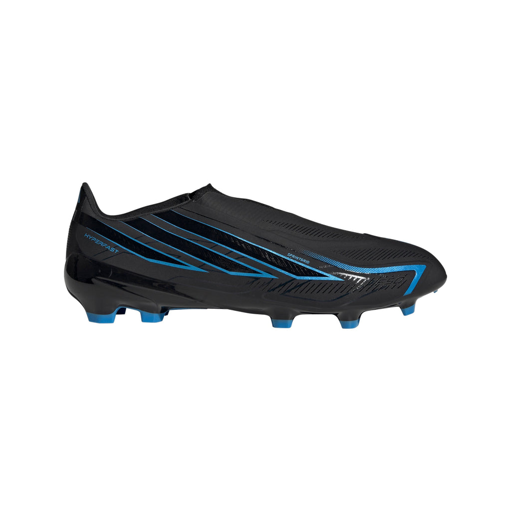 2026 New Arrival adidas F50 Hyperfast League Laceless FG Firm Ground Men's Soccer Cleats - Black/Blue wholesalehk.shop