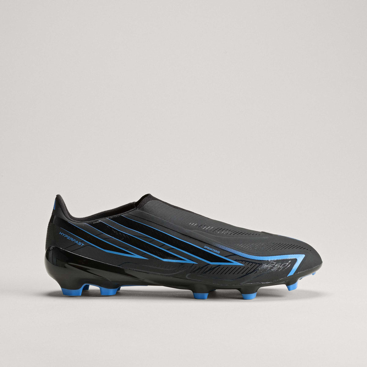 2026 New Arrival adidas F50 Hyperfast League Laceless FG Firm Ground Men's Soccer Cleats - Black/Blue wholesalehk.shop