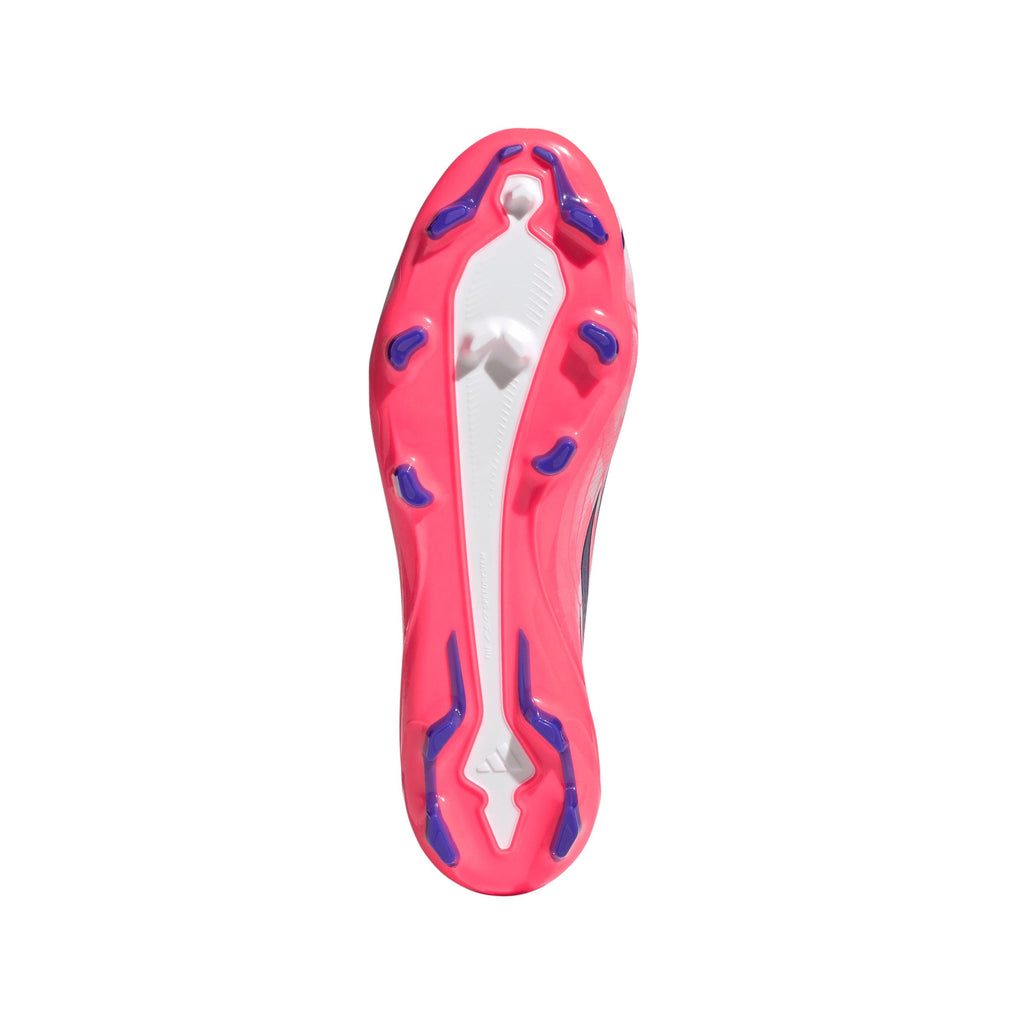2026 New Arrival adidas F50 Hyperfast League Laceless FG Firm Ground Men's Soccer Cleats - White/Purple/Solar Turbo wholesalehk.shop