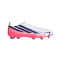 2026 New Arrival adidas F50 Hyperfast League Laceless FG Firm Ground Men's Soccer Cleats - White/Purple/Solar Turbo wholesalehk.shop