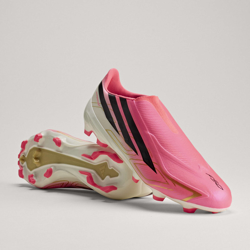 2026 New Arrival adidas F50 Hyperfast League Laceless Firm Ground Men's Soccer Cleats - Turquesa/Black/Gold wholesalehk.shop