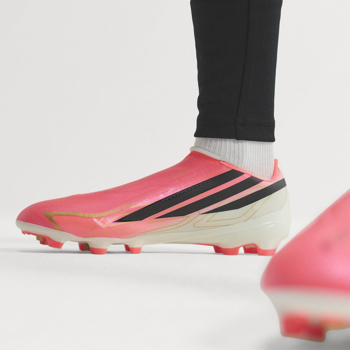 2026 New Arrival adidas F50 Hyperfast League Laceless Firm Ground Men's Soccer Cleats - Turquesa/Black/Gold wholesalehk.shop