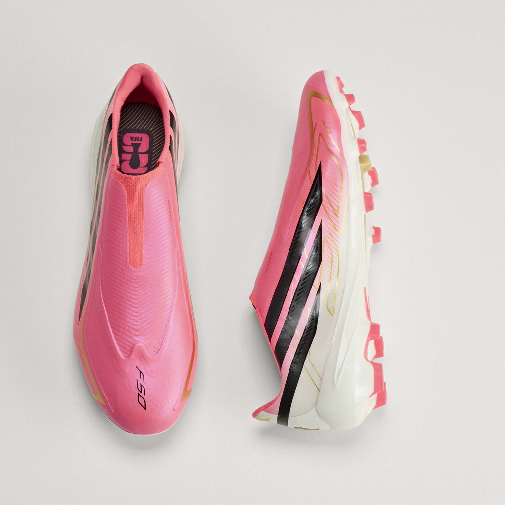 2026 New Arrival adidas F50 Hyperfast League Laceless Firm Ground Men's Soccer Cleats - Turquesa/Black/Gold wholesalehk.shop