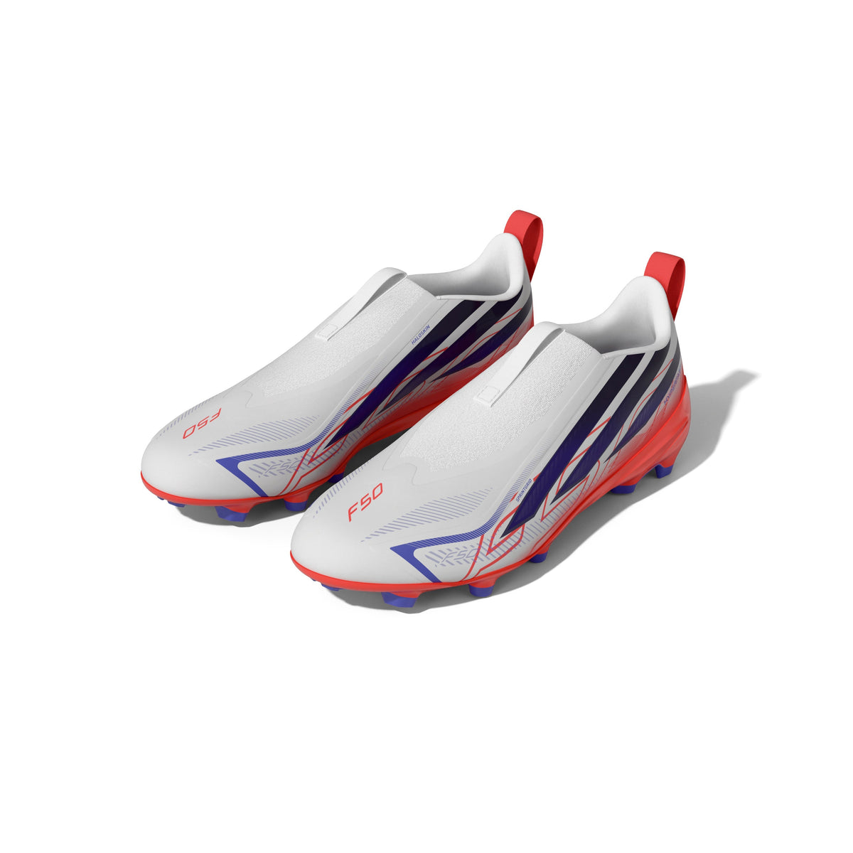 2026 New Arrival adidas F50 Hyperfast League Laceless Firm Ground Youth Soccer Cleats - White/Purple wholesalehk.shop