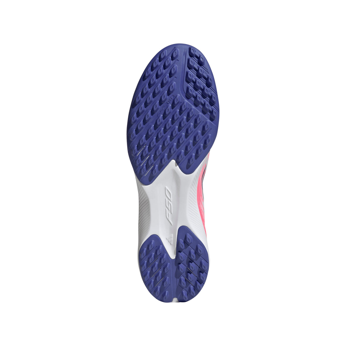 2026 New Arrival adidas F50 Hyperfast League Laceless Turf Men's Soccer Cleats - White/Purple/Solar Turbo wholesalehk.shop