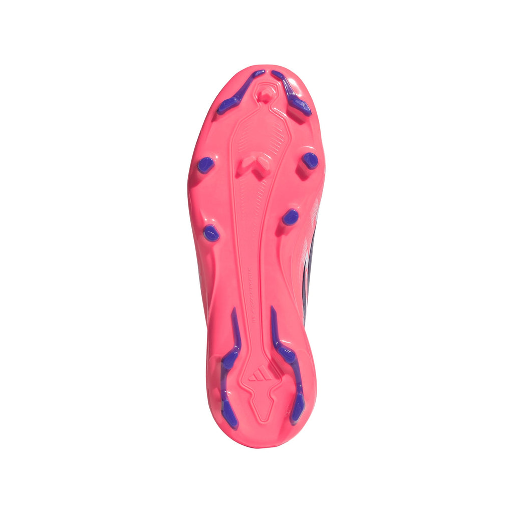 2026 New Arrival adidas F50 Hyperfast League Mid Firm Ground Youth Soccer Cleats - White/Purple wholesalehk.shop