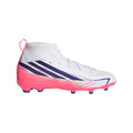 2026 New Arrival adidas F50 Hyperfast League Mid Firm Ground Youth Soccer Cleats - White/Purple wholesalehk.shop
