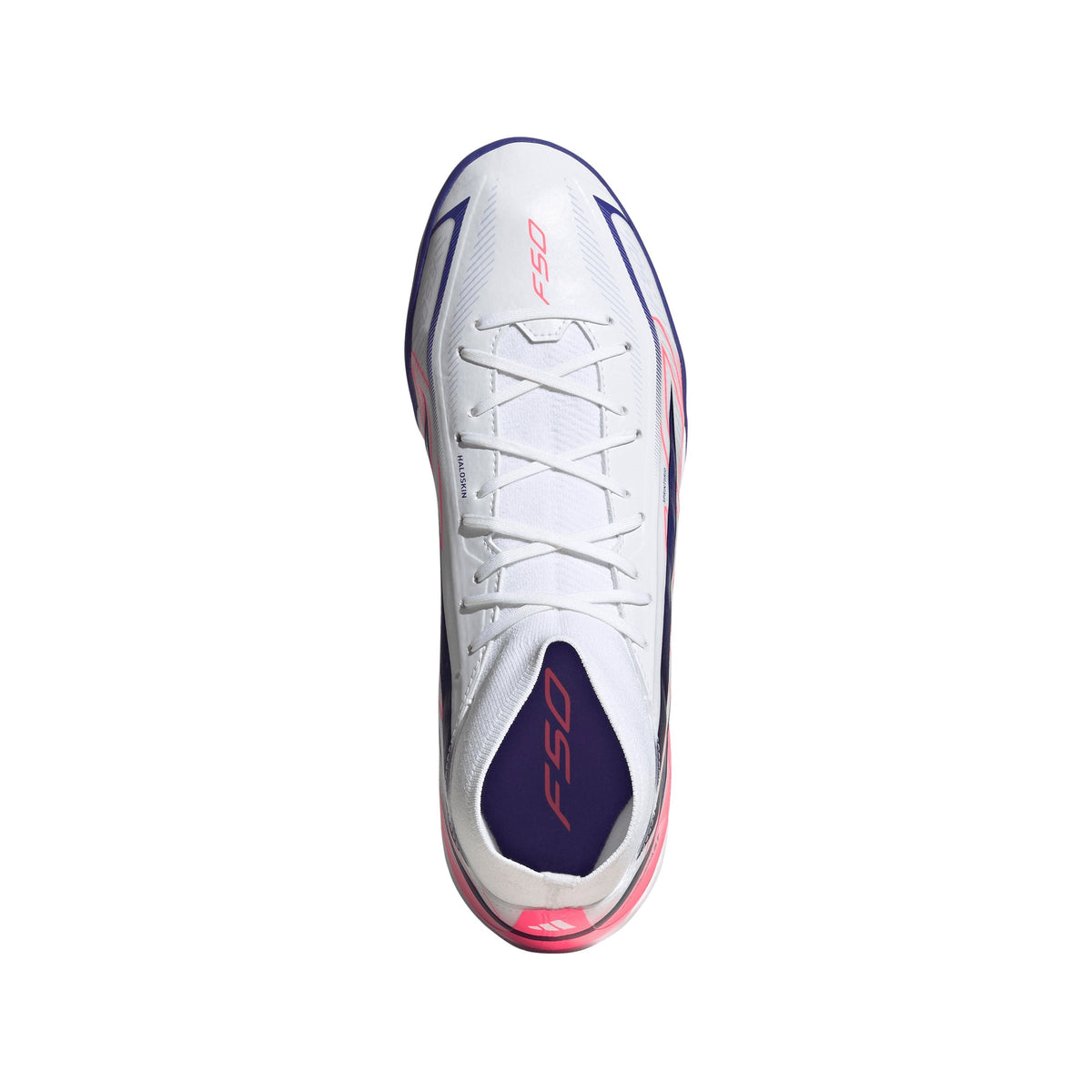2026 New Arrival adidas F50 Hyperfast League Mid Turf Men's Soccer Cleats - White/Purple/Solar Turbo wholesalehk.shop