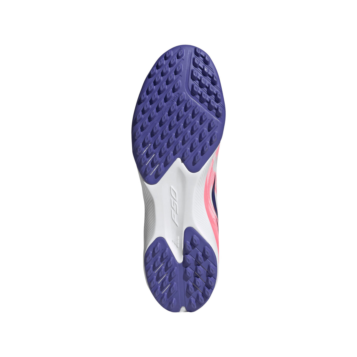 2026 New Arrival adidas F50 Hyperfast League Mid Turf Men's Soccer Cleats - White/Purple/Solar Turbo wholesalehk.shop