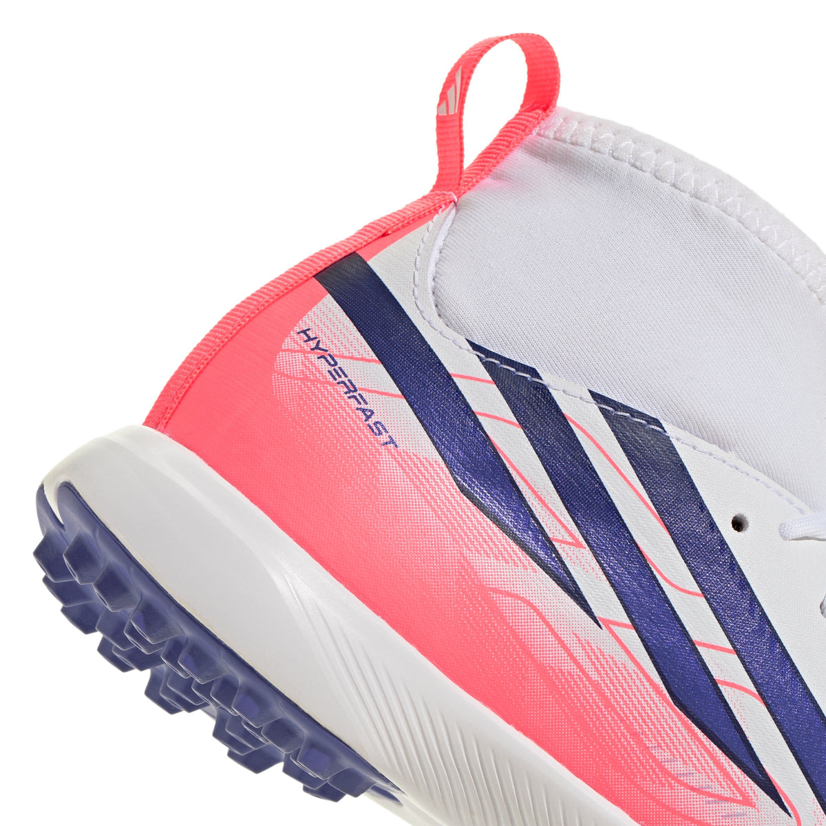 2026 New Arrival adidas F50 Hyperfast League Mid Turf Youth Soccer Cleats - White/Purple wholesalehk.shop