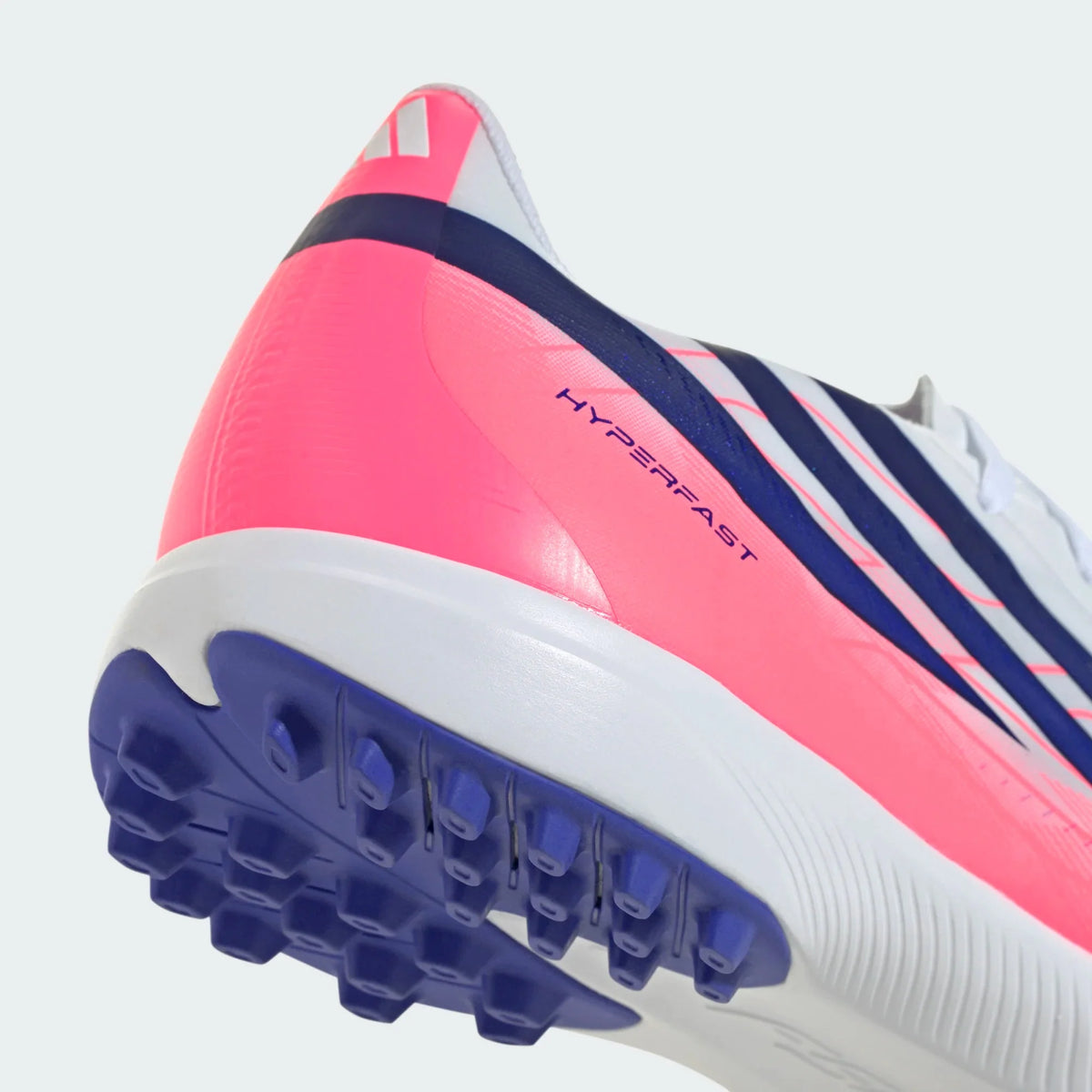 2026 New Arrival adidas F50 Hyperfast League TF Turf Men's Soccer Cleats - White/Purple/Solar Turbo wholesalehk.shop