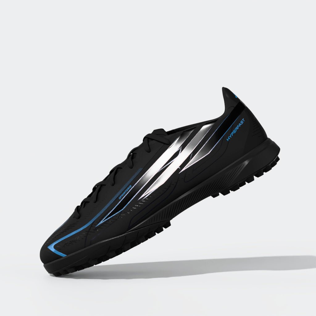 2026 New Arrival adidas F50 Hyperfast League Turf Men's Soccer Cleats - Black/Black/Blue wholesalehk.shop