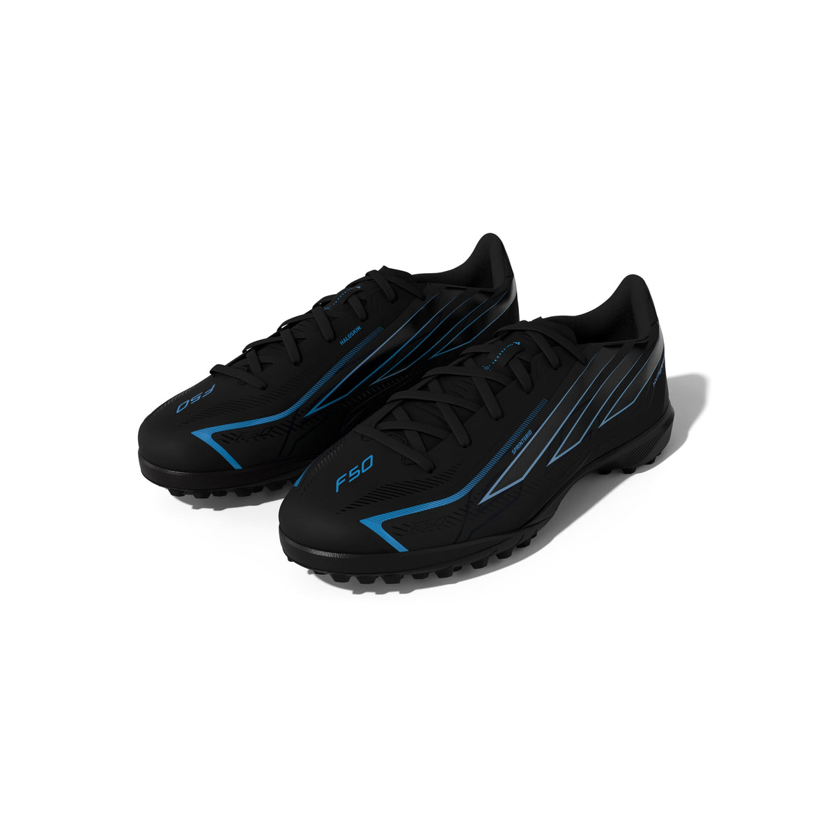2026 New Arrival adidas F50 Hyperfast League Turf Men's Soccer Cleats - Black/Black/Blue wholesalehk.shop