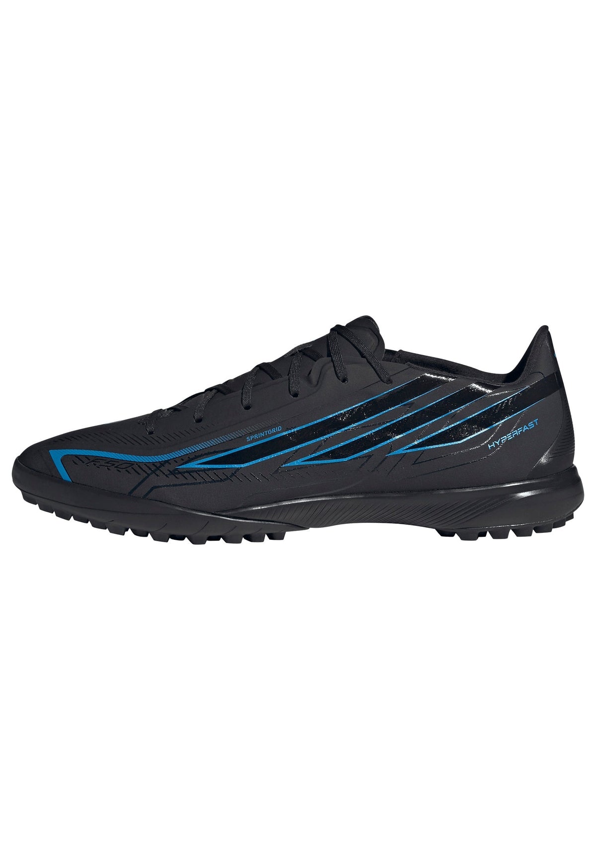 2026 New Arrival adidas F50 Hyperfast League Turf Men's Soccer Cleats - Black/Black/Blue wholesalehk.shop