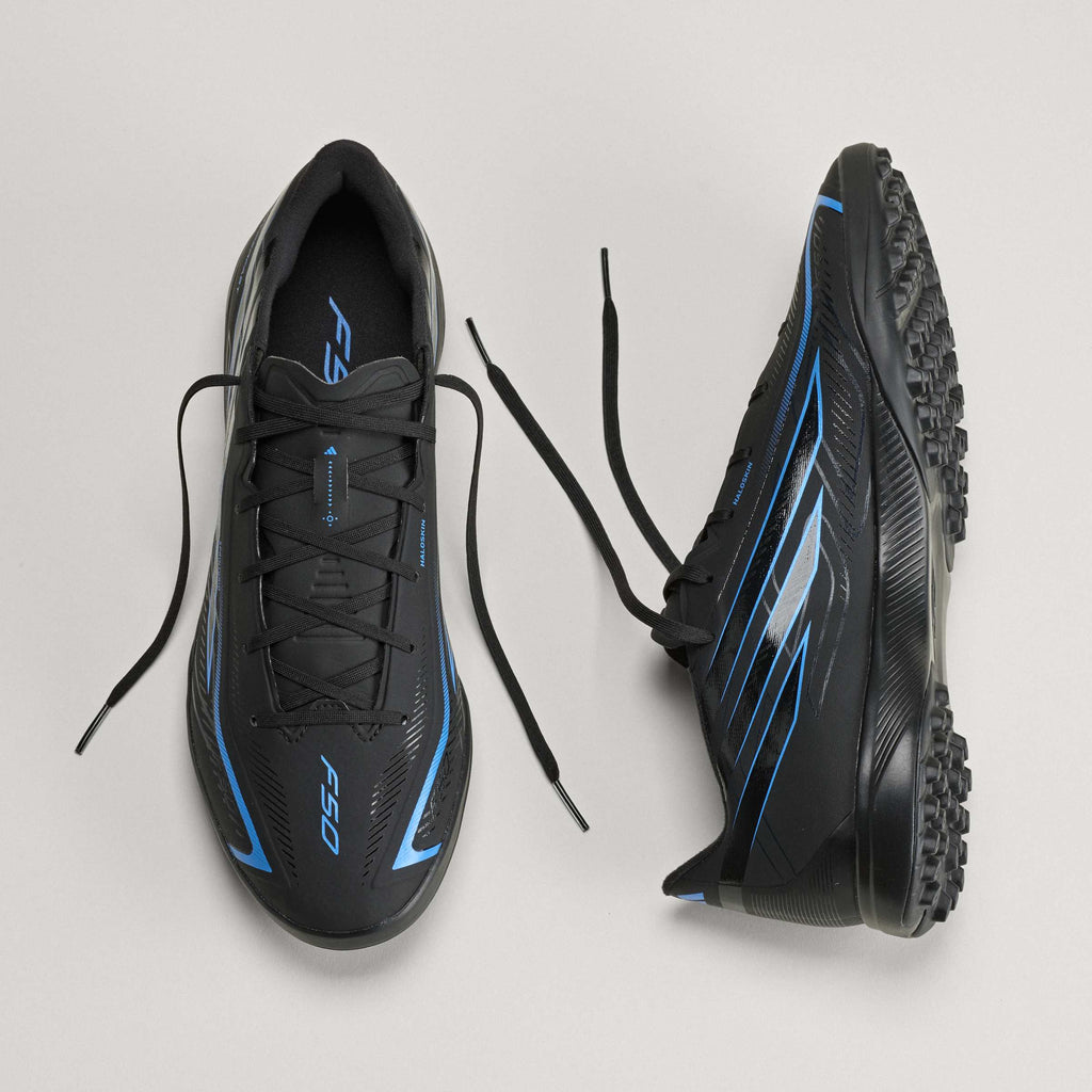 2026 New Arrival adidas F50 Hyperfast League Turf Men's Soccer Cleats - Black/Black/Blue wholesalehk.shop
