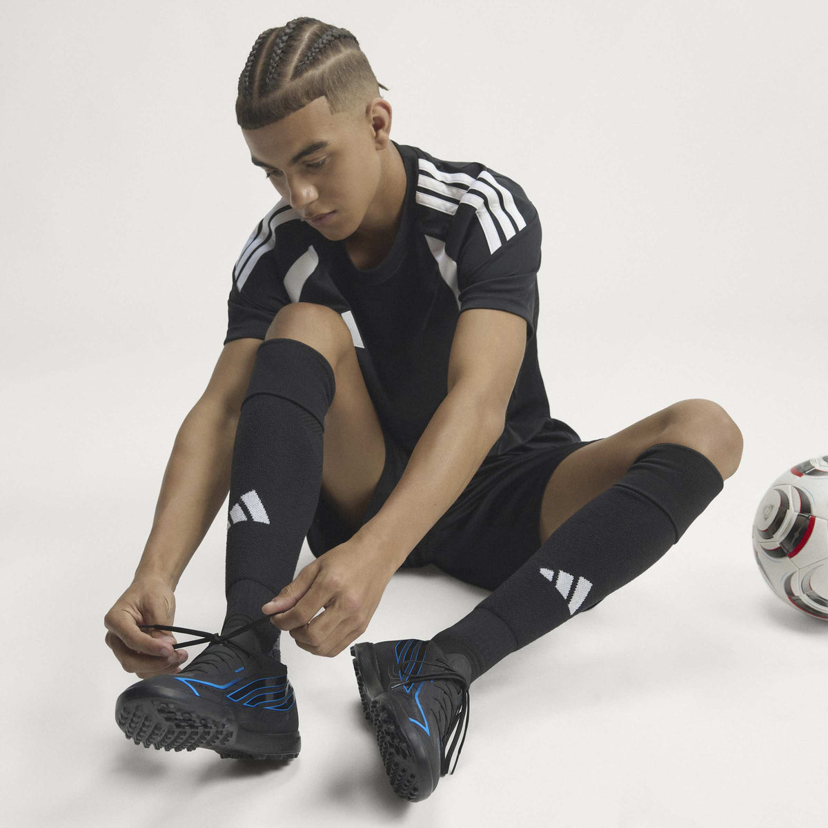2026 New Arrival adidas F50 Hyperfast League Turf Men's Soccer Cleats - Black/Black/Blue wholesalehk.shop