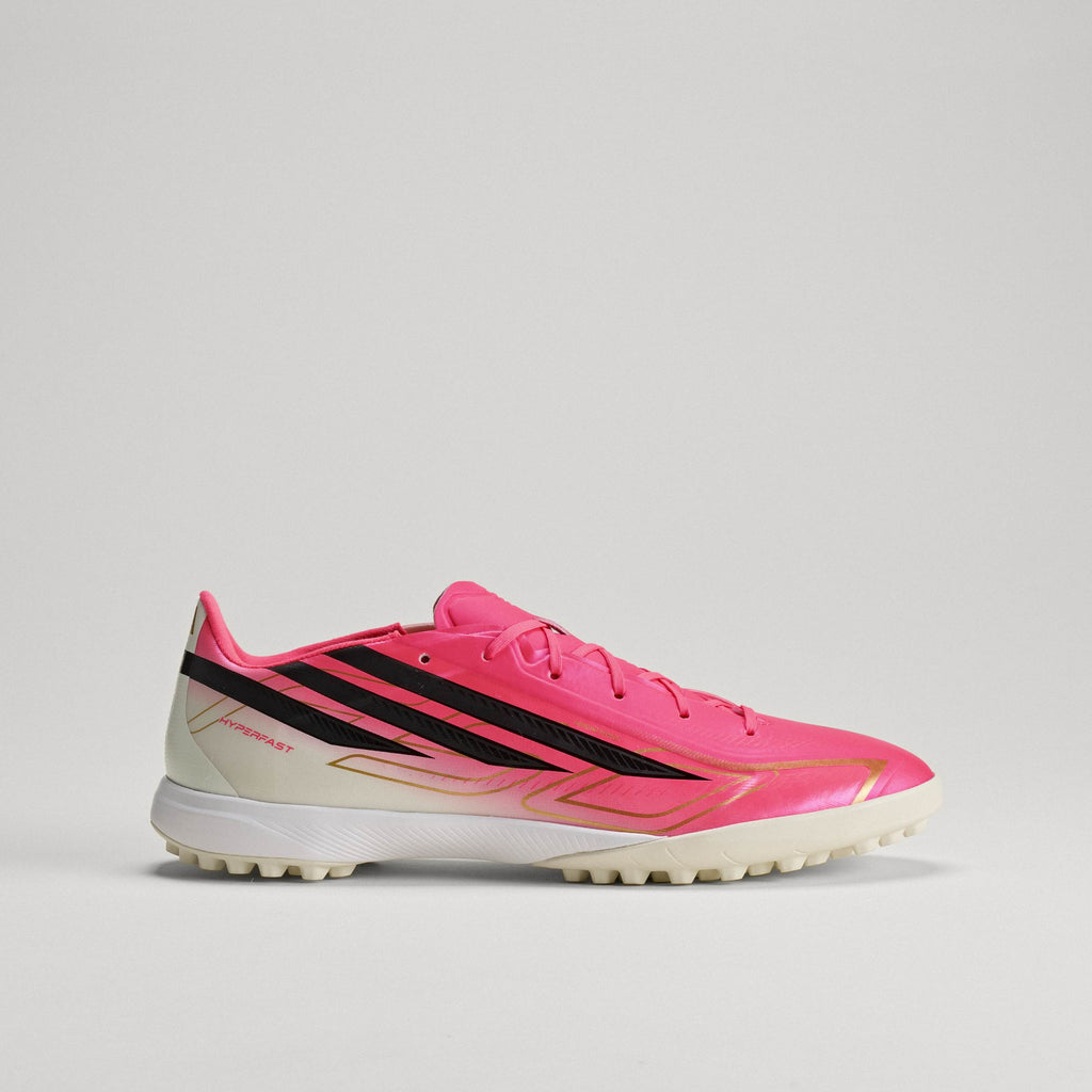 2026 New Arrival adidas F50 Hyperfast League Turf Men's Soccer Cleats - Turquesa/Black/Gold wholesalehk.shop