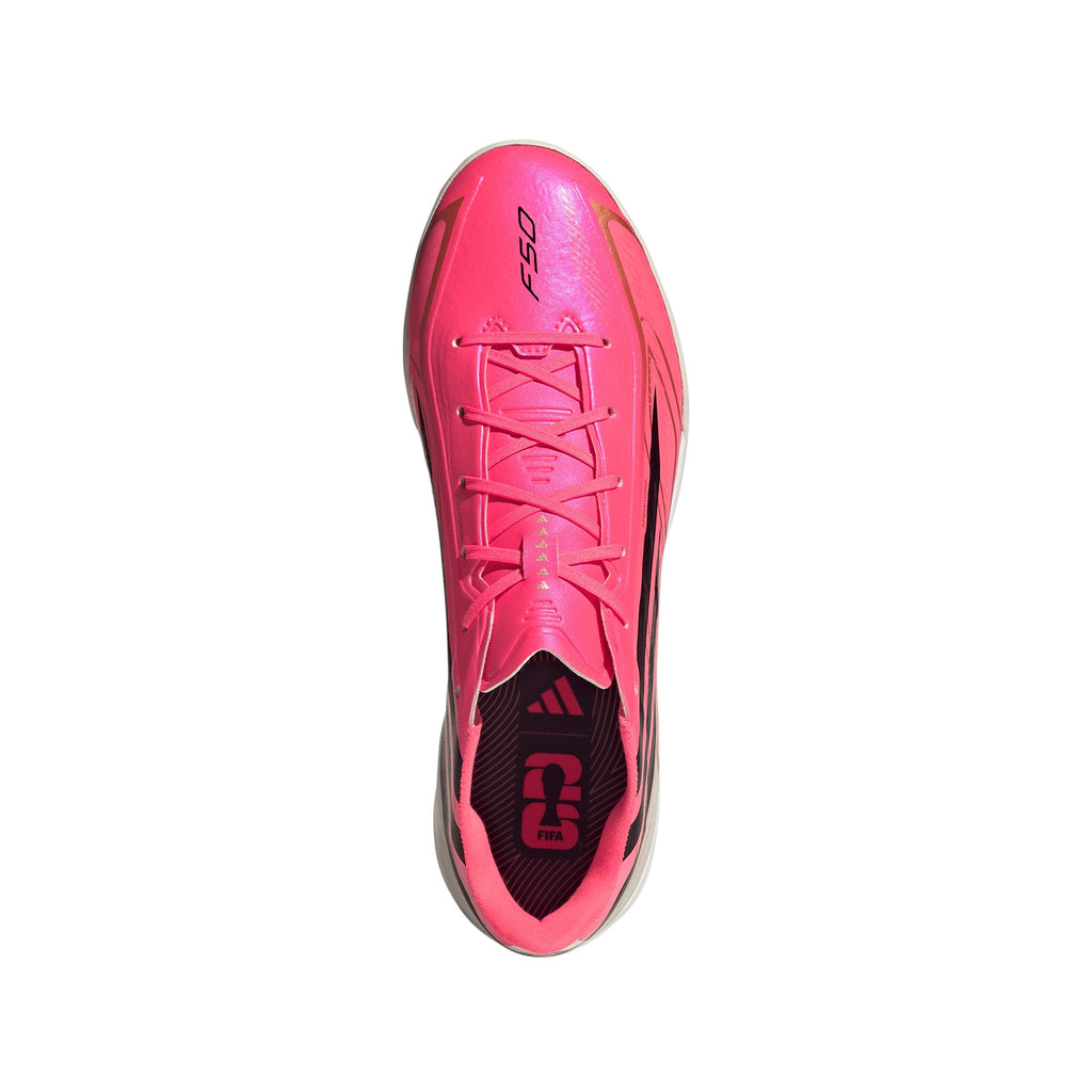 2026 New Arrival adidas F50 Hyperfast League Turf Men's Soccer Cleats - Turquesa/Black/Gold wholesalehk.shop
