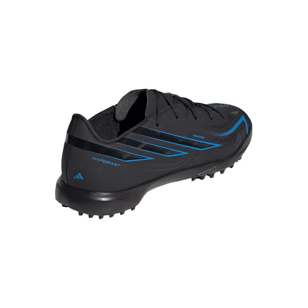 2026 New Arrival adidas F50 Hyperfast League Turf Youth Soccer Cleats - Black/Black/Blue wholesalehk.shop