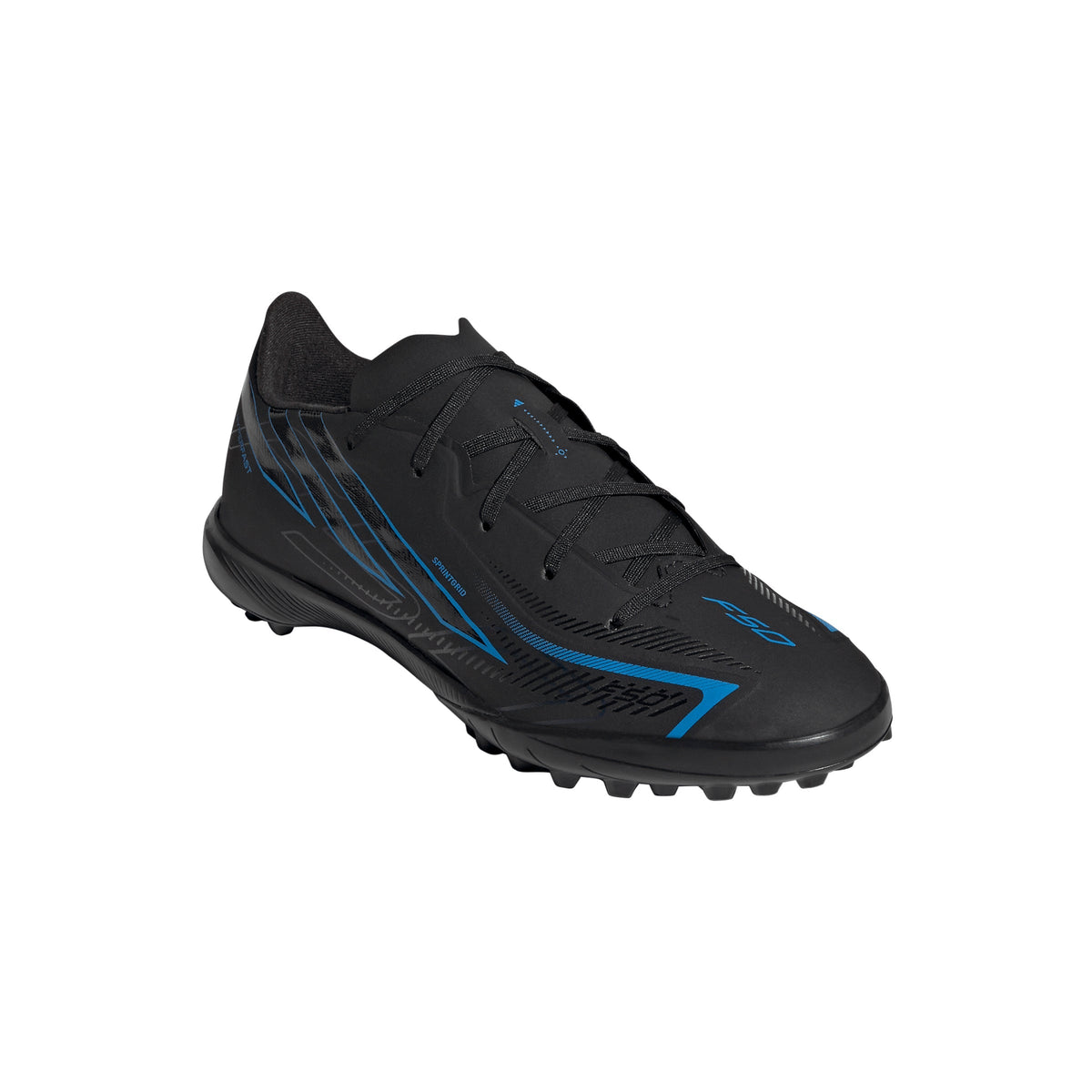 2026 New Arrival adidas F50 Hyperfast League Turf Youth Soccer Cleats - Black/Black/Blue wholesalehk.shop