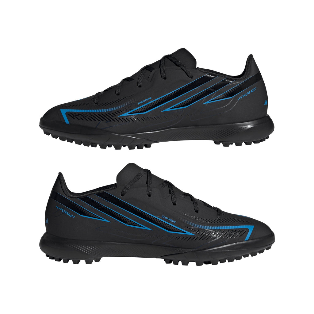 2026 New Arrival adidas F50 Hyperfast League Turf Youth Soccer Cleats - Black/Black/Blue wholesalehk.shop