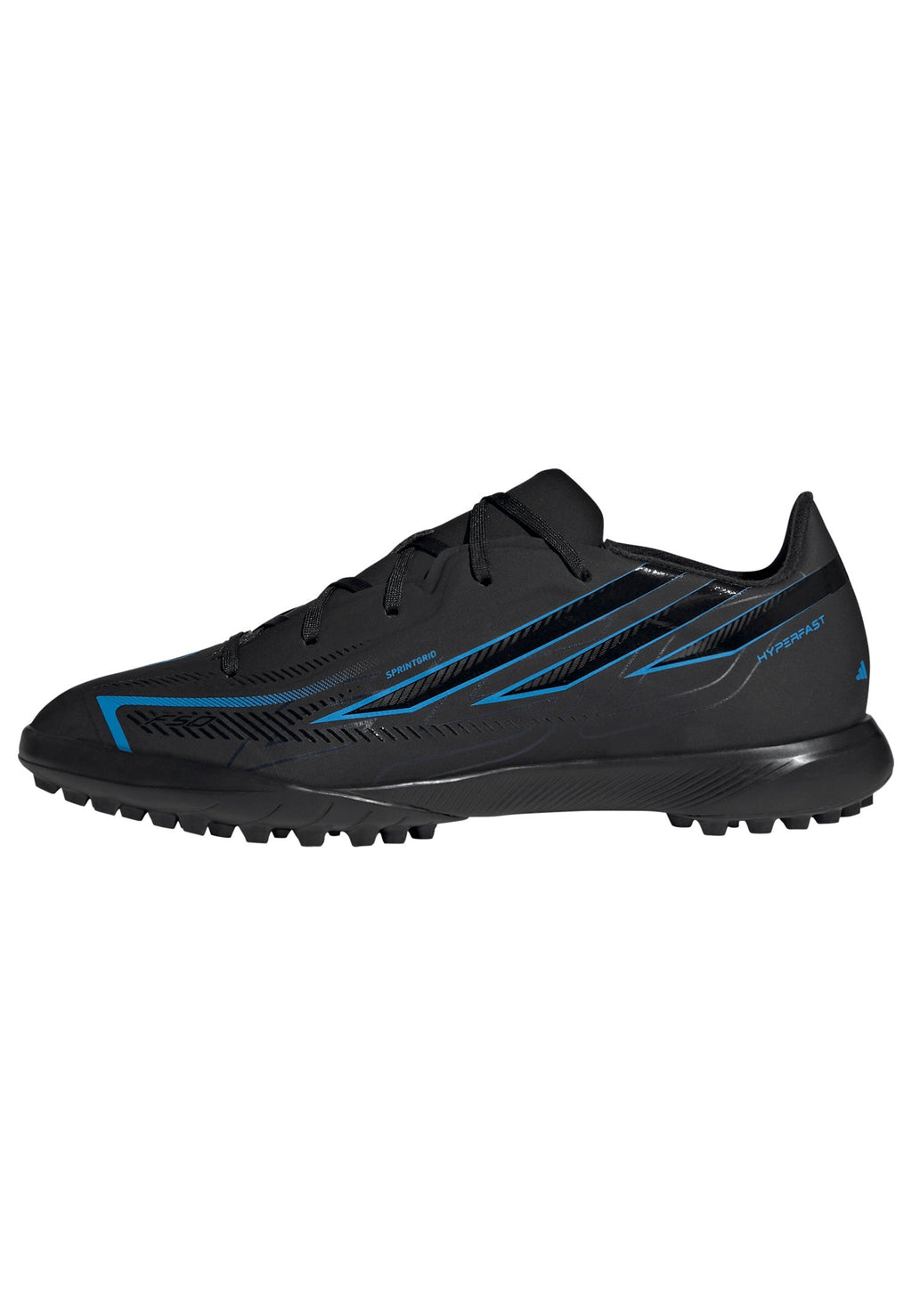 2026 New Arrival adidas F50 Hyperfast League Turf Youth Soccer Cleats - Black/Black/Blue wholesalehk.shop