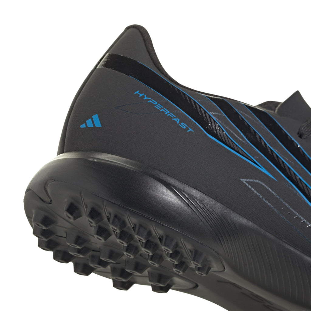 2026 New Arrival adidas F50 Hyperfast League Turf Youth Soccer Cleats - Black/Black/Blue wholesalehk.shop