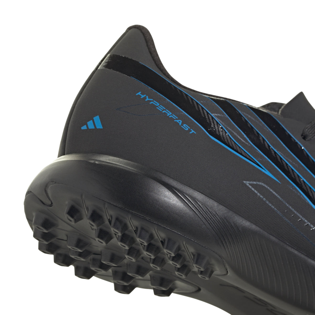 2026 New Arrival adidas F50 Hyperfast League Turf Youth Soccer Cleats - Black/Black/Blue wholesalehk.shop