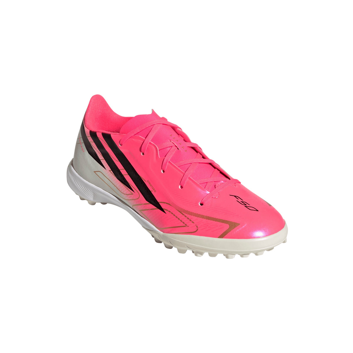 2026 New Arrival adidas F50 Hyperfast League Turf Youth Soccer Cleats - Turquesa/Black/Gold wholesalehk.shop