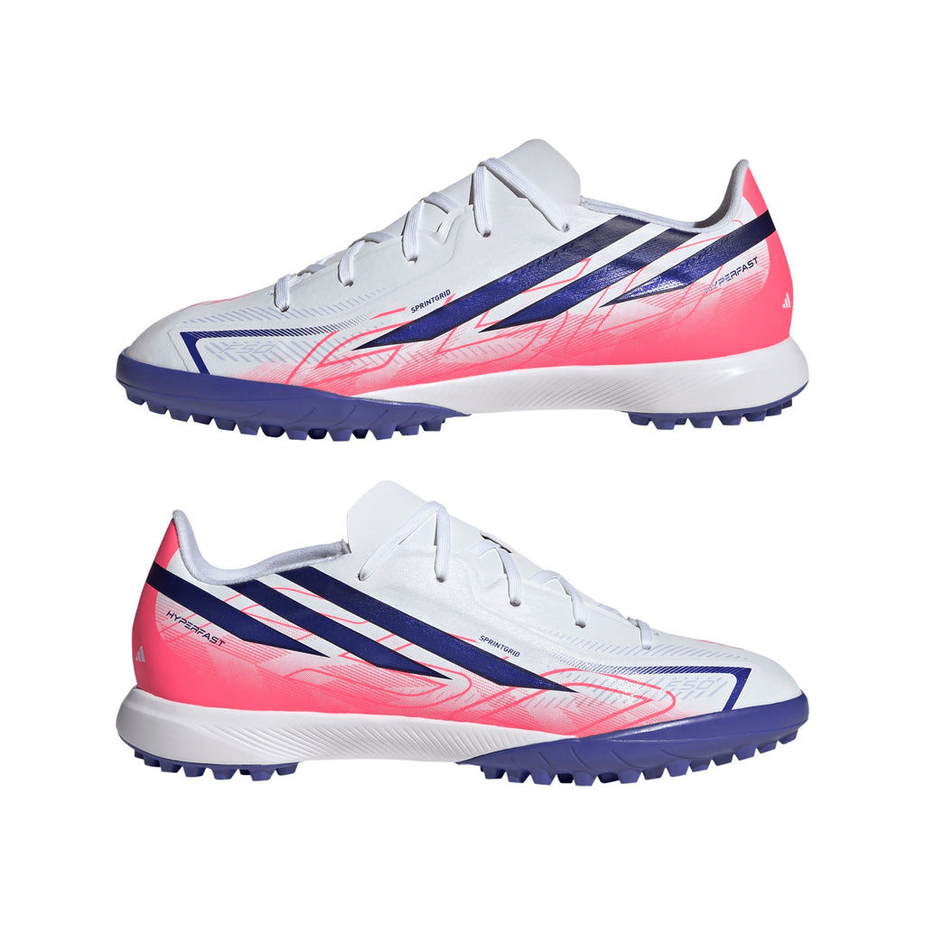 2026 New Arrival adidas F50 Hyperfast League Turf Youth Soccer Cleats - White/Purple wholesalehk.shop