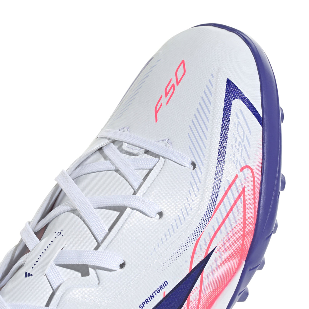 2026 New Arrival adidas F50 Hyperfast League Turf Youth Soccer Cleats - White/Purple wholesalehk.shop