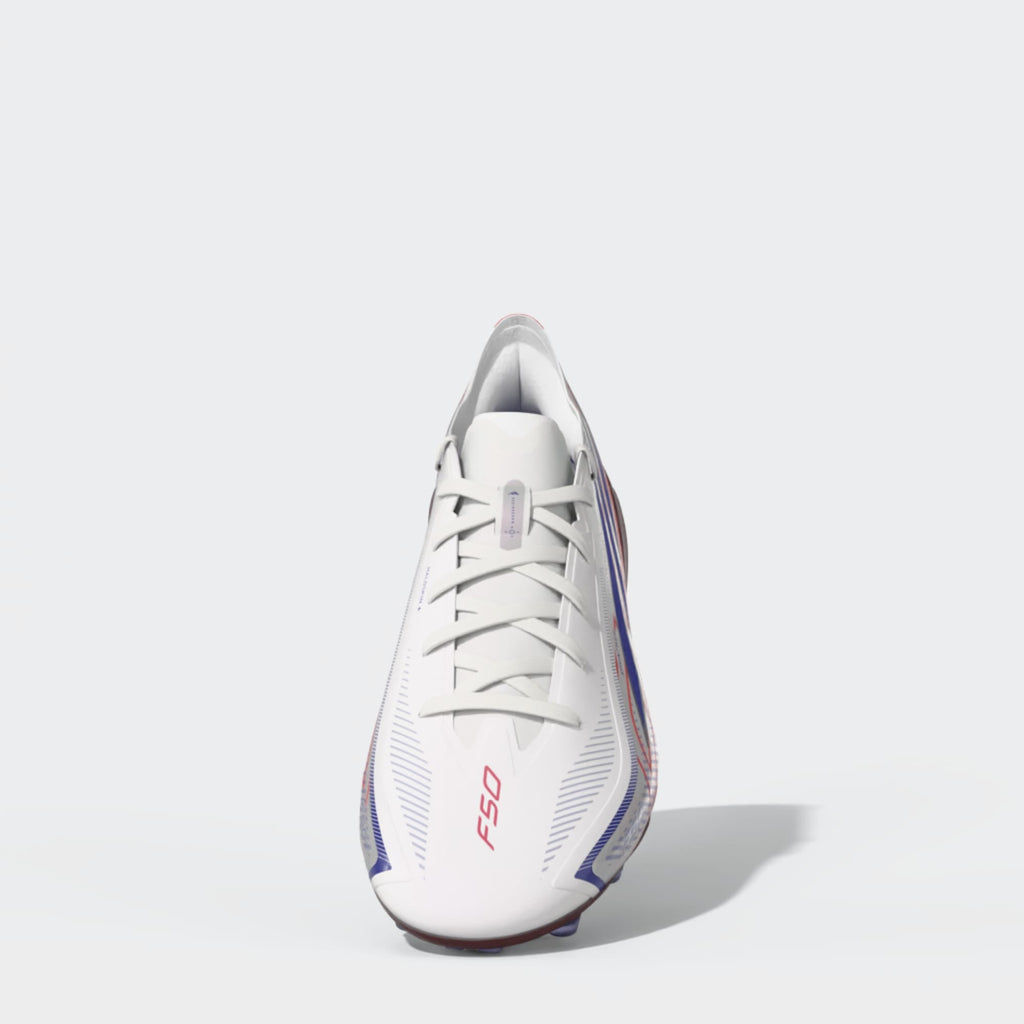 2026 New Arrival adidas F50 Hyperfast Pro Artificial Ground Men's Soccer Cleats - White/Purple/Solar Turbo wholesalehk.shop