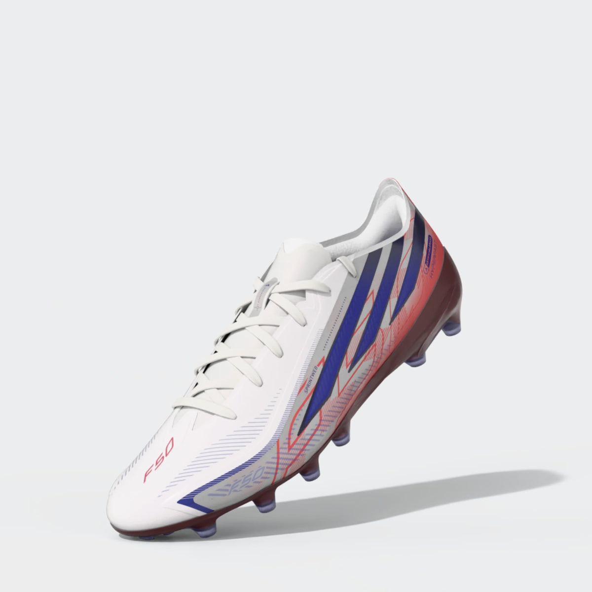2026 New Arrival adidas F50 Hyperfast Pro Artificial Ground Men's Soccer Cleats - White/Purple/Solar Turbo wholesalehk.shop