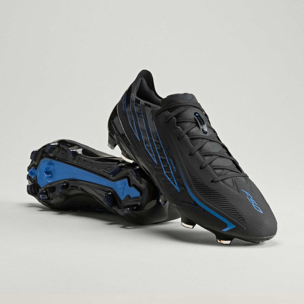 2026 New Arrival adidas F50 Hyperfast Pro Firm Ground Men's Soccer Cleats - Black/Black/Blue wholesalehk.shop