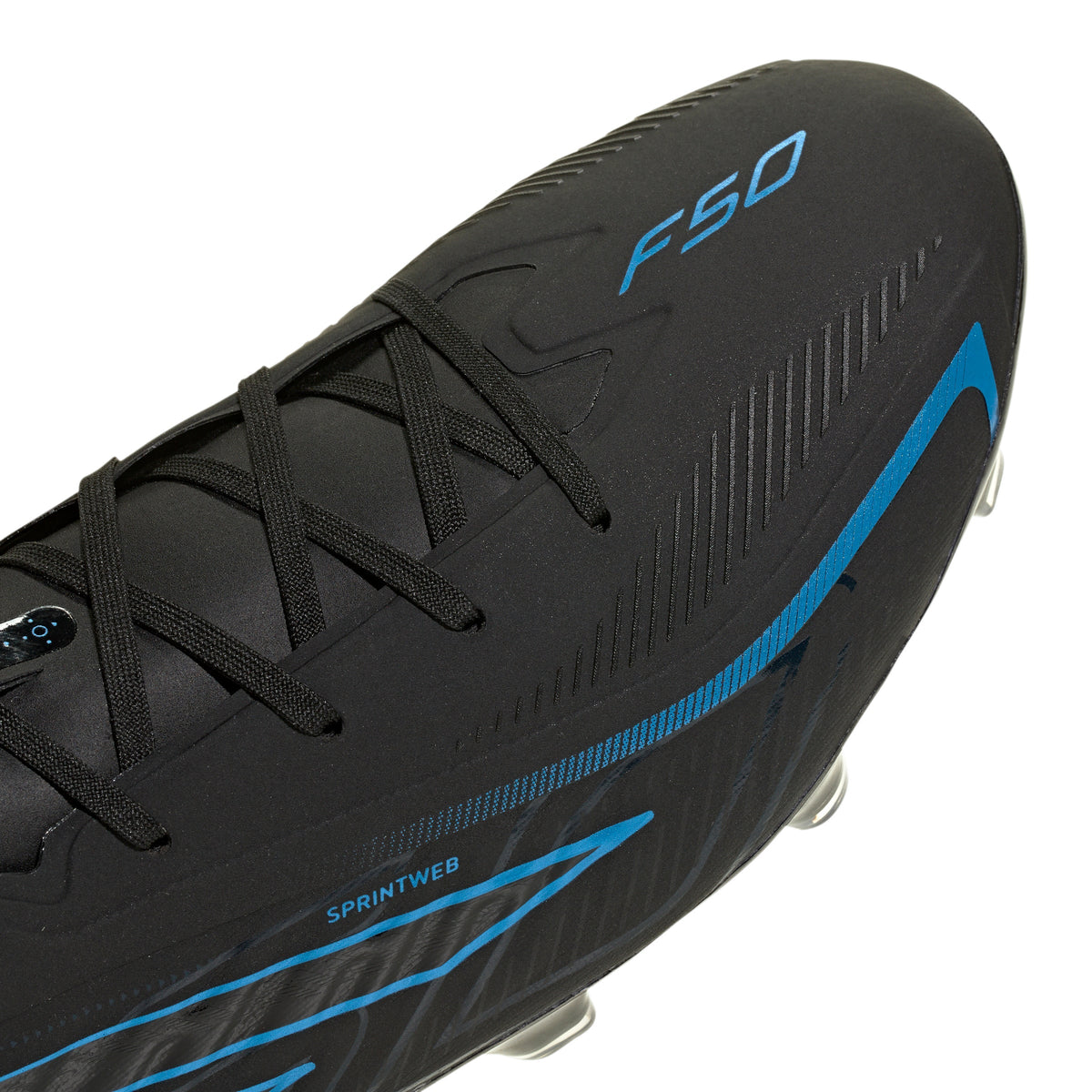 2026 New Arrival adidas F50 Hyperfast Pro Firm Ground Men's Soccer Cleats - Black/Black/Blue wholesalehk.shop