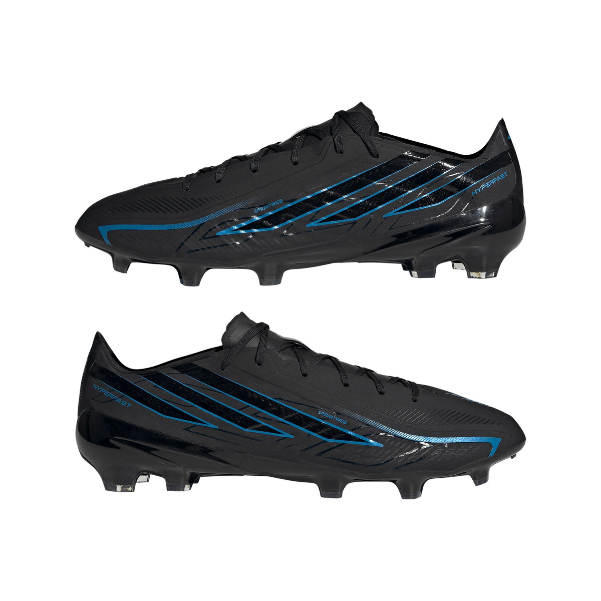 2026 New Arrival adidas F50 Hyperfast Pro Firm Ground Men's Soccer Cleats - Black/Black/Blue wholesalehk.shop