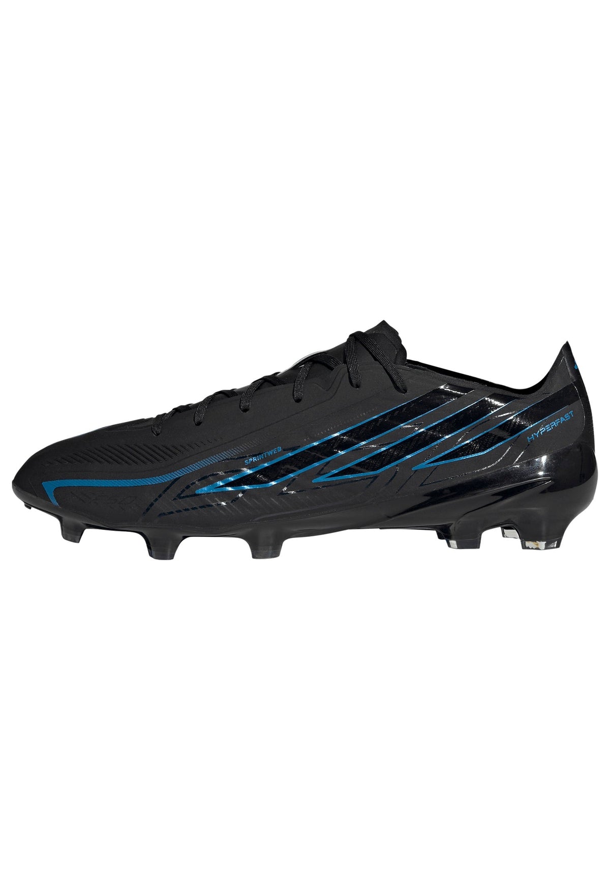 2026 New Arrival adidas F50 Hyperfast Pro Firm Ground Men's Soccer Cleats - Black/Black/Blue wholesalehk.shop