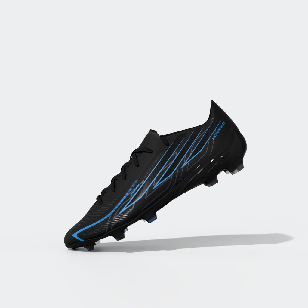 2026 New Arrival adidas F50 Hyperfast Pro Firm Ground Men's Soccer Cleats - Black/Black/Blue wholesalehk.shop