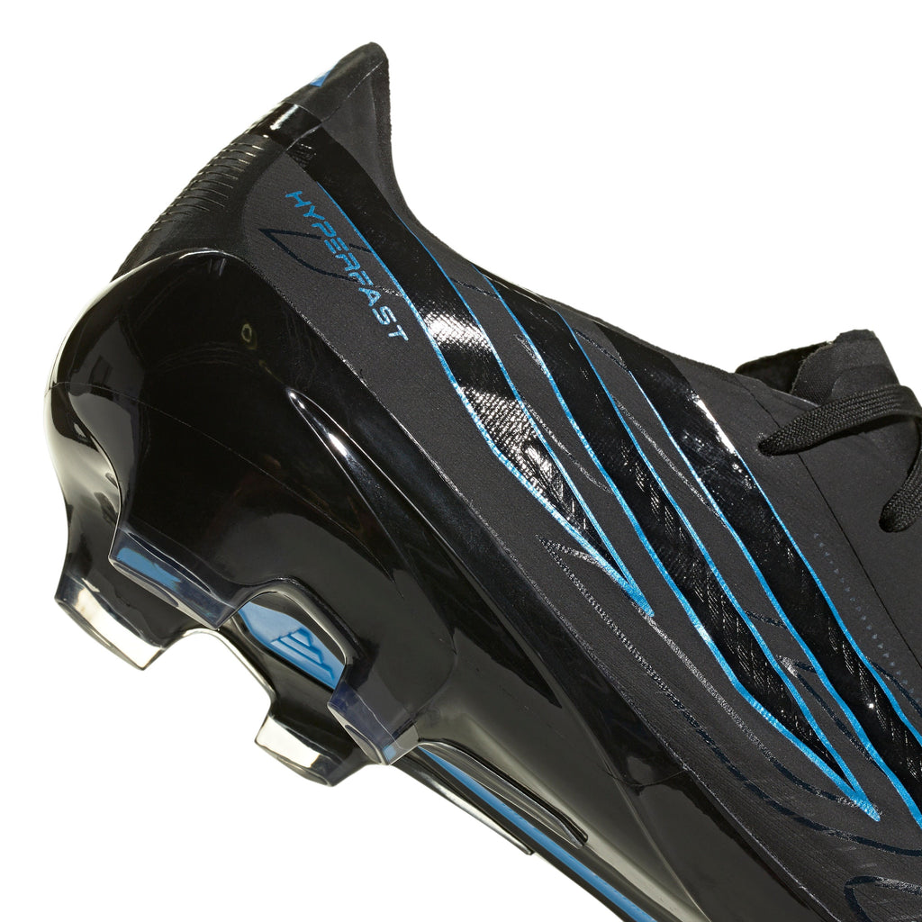 2026 New Arrival adidas F50 Hyperfast Pro Firm Ground Men's Soccer Cleats - Black/Black/Blue wholesalehk.shop