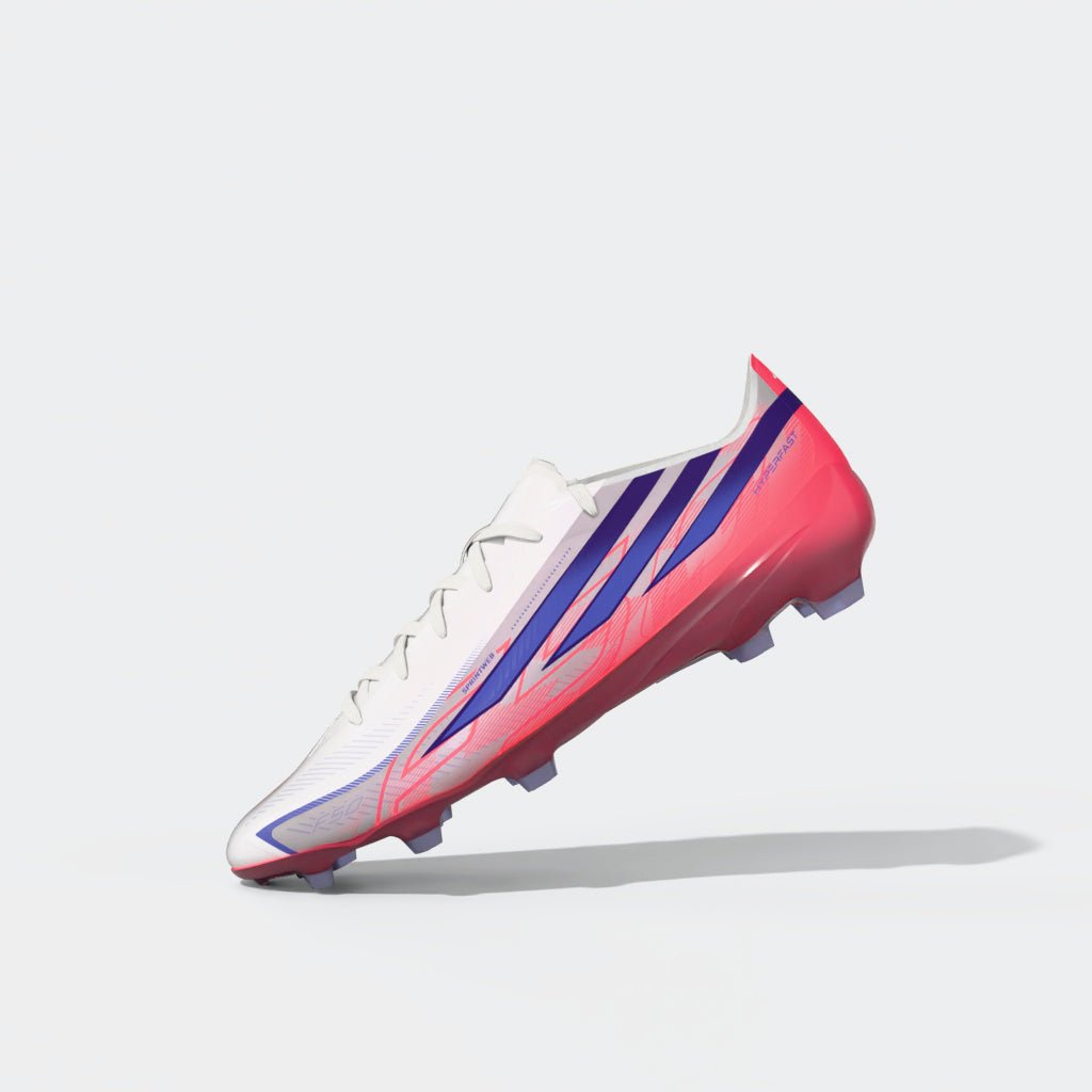2026 New Arrival adidas F50 Hyperfast Pro Firm Ground Men's Soccer Cleats - White/Purple wholesalehk.shop