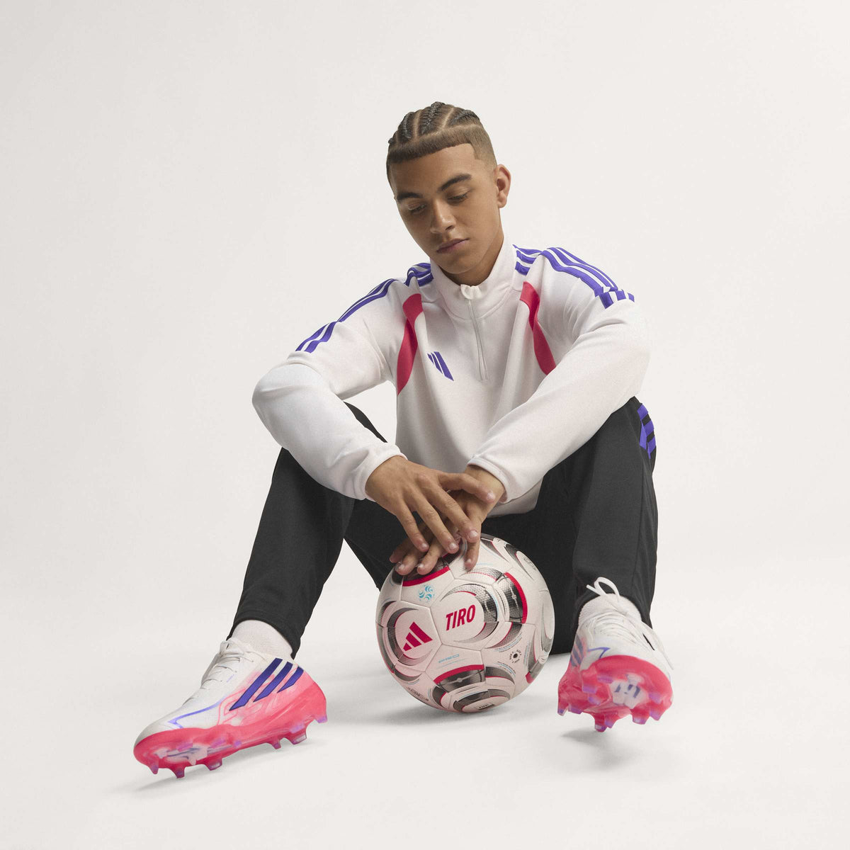 2026 New Arrival adidas F50 Hyperfast Pro Firm Ground Men's Soccer Cleats - White/Purple wholesalehk.shop