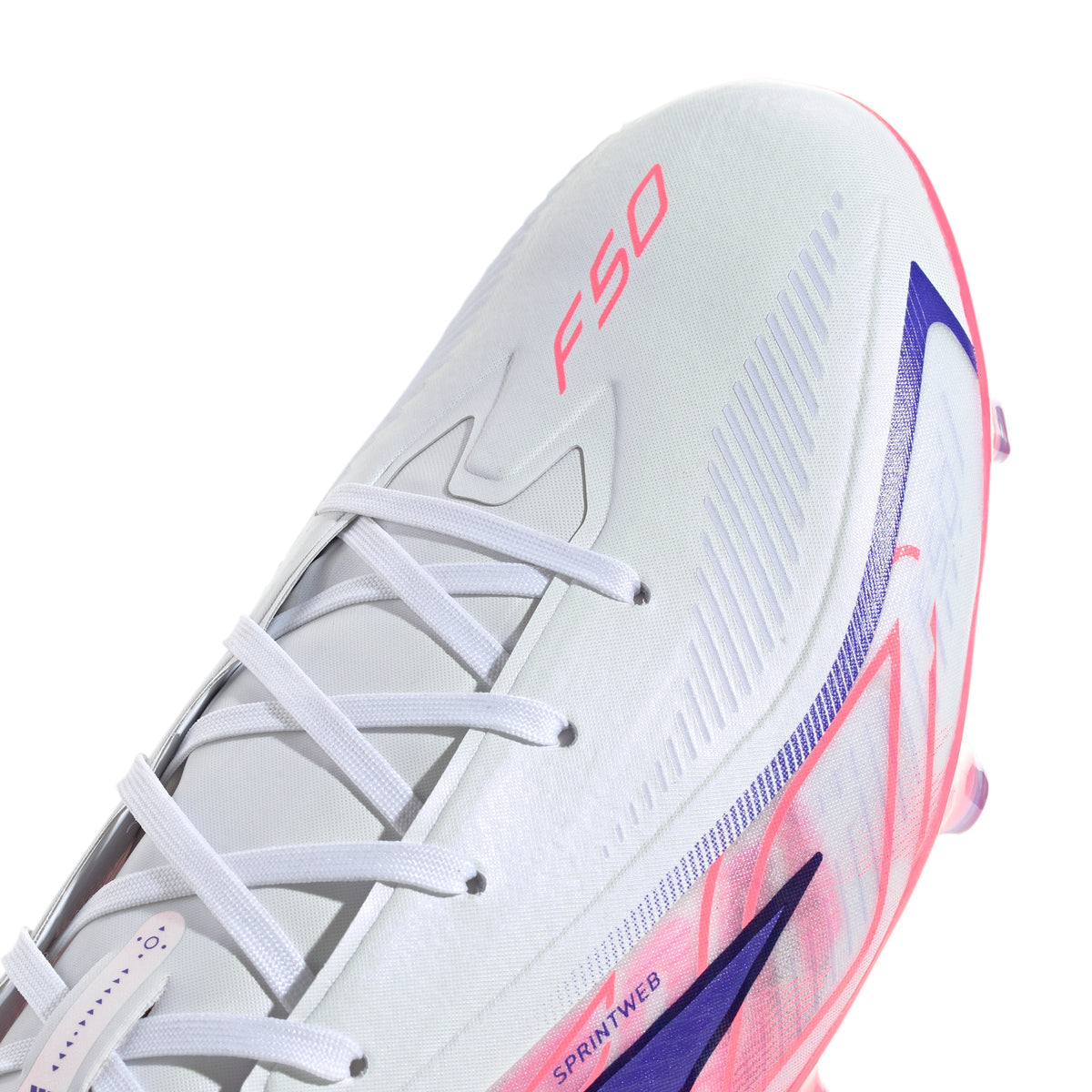 2026 New Arrival adidas F50 Hyperfast Pro Firm Ground Men's Soccer Cleats - White/Purple wholesalehk.shop