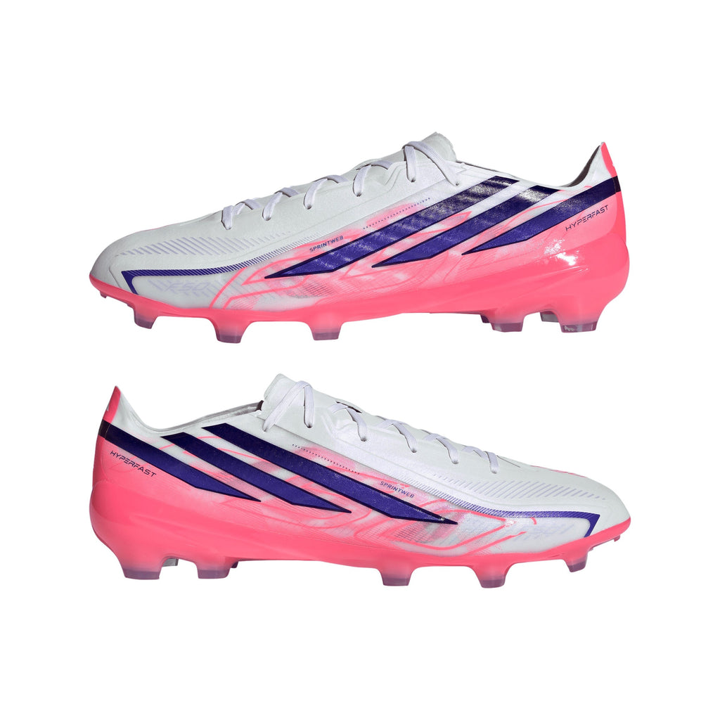 2026 New Arrival adidas F50 Hyperfast Pro Firm Ground Men's Soccer Cleats - White/Purple wholesalehk.shop