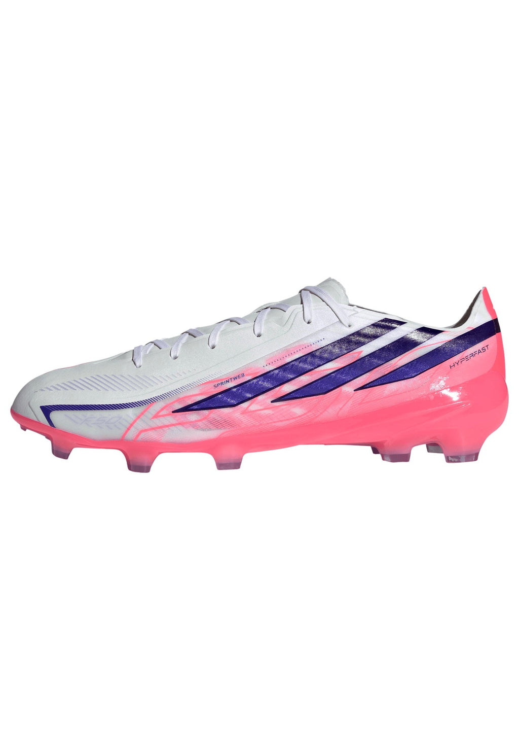 2026 New Arrival adidas F50 Hyperfast Pro Firm Ground Men's Soccer Cleats - White/Purple wholesalehk.shop