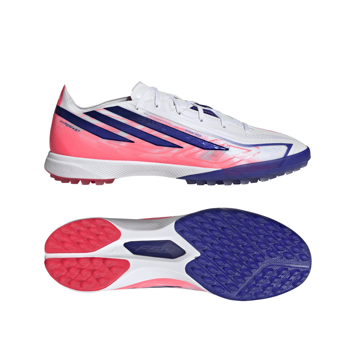 2026 New Arrival adidas F50 Hyperfast Pro Turf Men's Soccer Cleats - White/Purple wholesalehk.shop