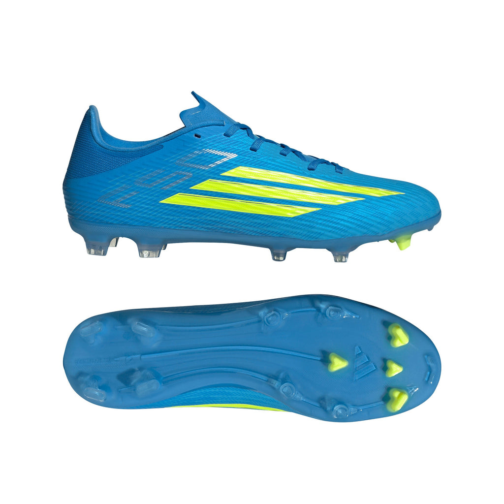 2026 New Arrival adidas F50 League FG/MG Firm Ground/Multi Ground Men's Soccer Cleats - Blue/Yellow/Aqua wholesalehk.shop
