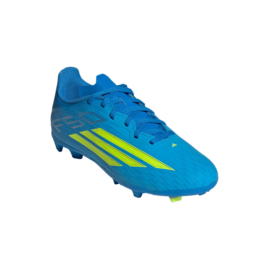 2026 New Arrival adidas F50 League FG/MG Firm Ground/Multi Ground Youth Soccer Cleats - Blue/Yellow/Aqua wholesalehk.shop